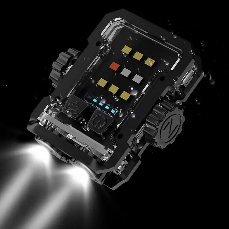 Keychain Darbą Šviesos 800 Liumenų Mini Žibintuvėlis Įkraunamas Dviguba LED 600mAh Vandeniui Magnetinio Žibintuvėlis 6 Ryškumo Lygių