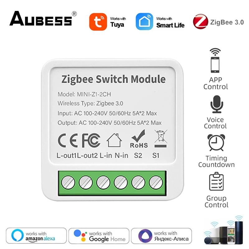 Tuya Zigbee Smart Switch Module 1/2/3/4 Gauja 2 Būdas Kontroliuoti 