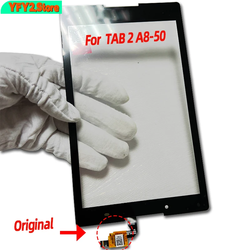 10vnt Originalaus Nauja Jutiklinio Ekrano skaitmeninis keitiklis Stiklo Lenovo Tab 2 A8-50 A8-50F A8-50LC 8 colių Juoda Balta