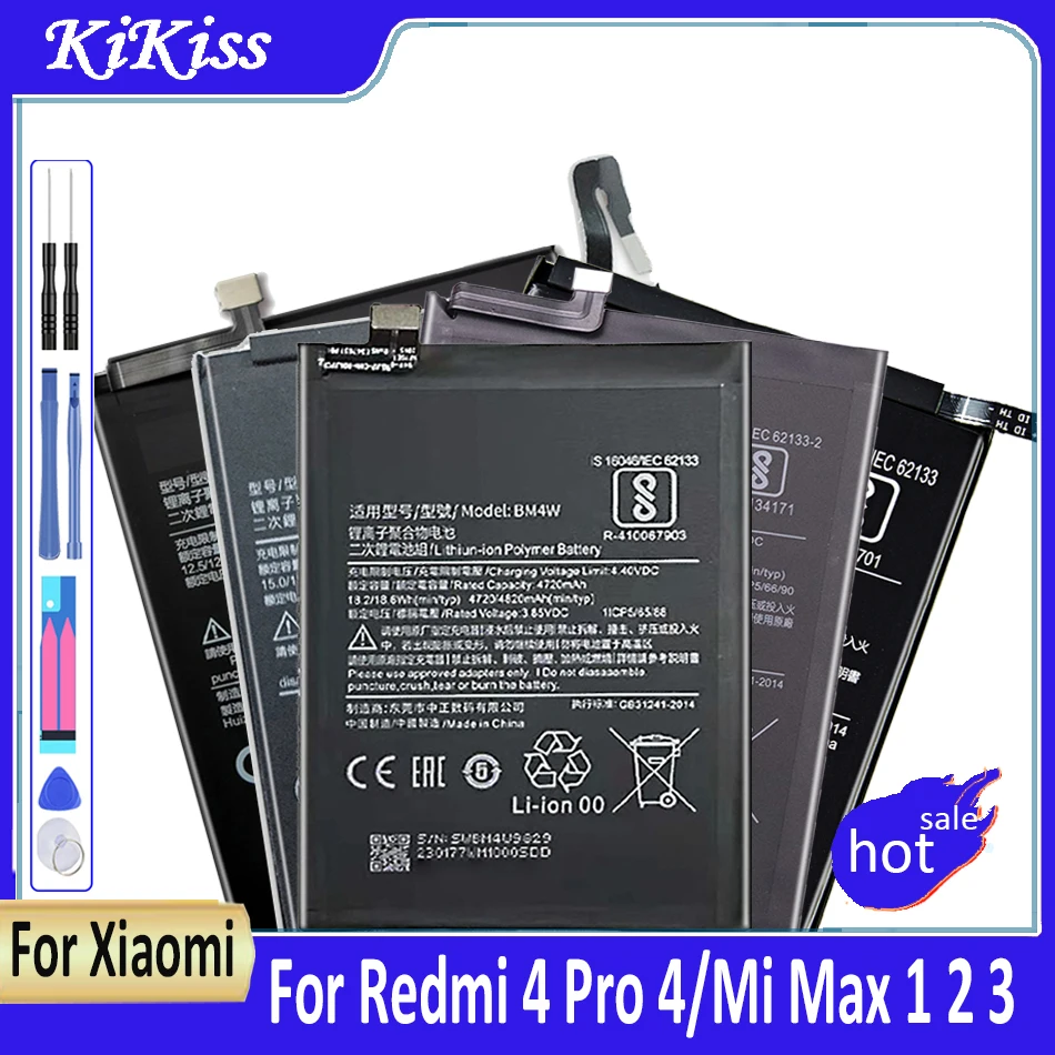 Baterija BN40 BN42 BM49 BM50 BM51 Už Xiaomi Redmi 4 Pro Prime RAM 3G 32G ROM Leidimas Redrice 4 Redmi4 Mi Max 1 2 3 Max2