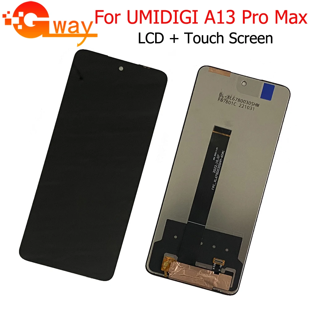 Už UMIDIGI A13 Pro Max LCD Ekranas Jutiklinis Ekranas skaitmeninis keitiklis Asamblėjos LCD skaitmeninis keitiklis Skirtas UMIDIGI A13 PRO MAX LCD Jutiklis