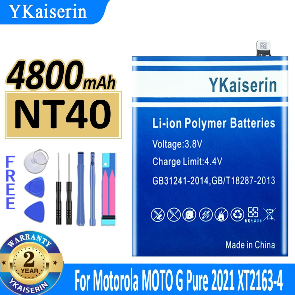 4800mAh YKaiserin Baterija NT40 Už Motorola Moto G Gryno 2021 XT2163-4 Bateria