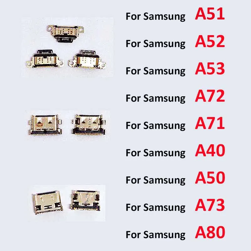 10vnt USB Jungtis Įkrovimo lizdas Jack Plug Dock For Samsung A12 A31 A32 A52 A72 A33 A73 A53 A40 A50 A60 A80 A90 A11 A03S A01