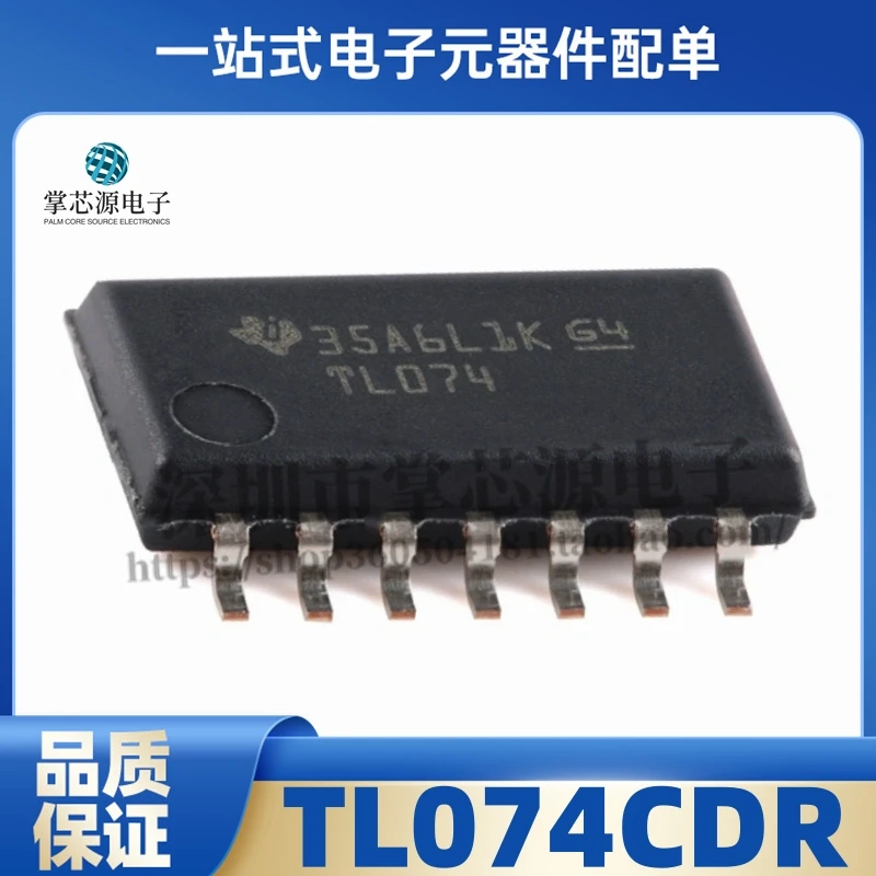 10VNT Naujas Originalus TI TL074CDR SMT SOP-14 Silkscreen TL074C AKT Įvesties Op Amp Chip IC
