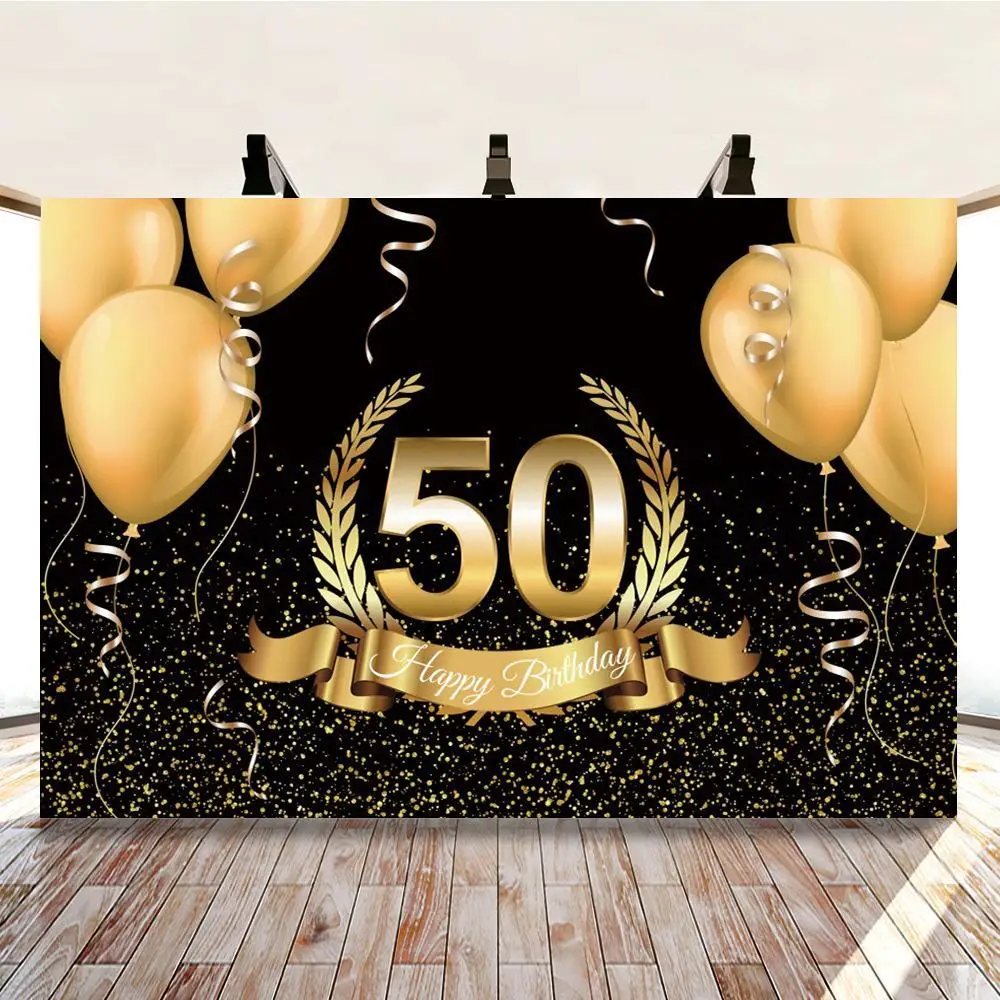 50-mečio Aukso Balionas Užsakymą Fotografijos Fonas Vinilo Fotografijos Fone fotostudija Photophone Photocall