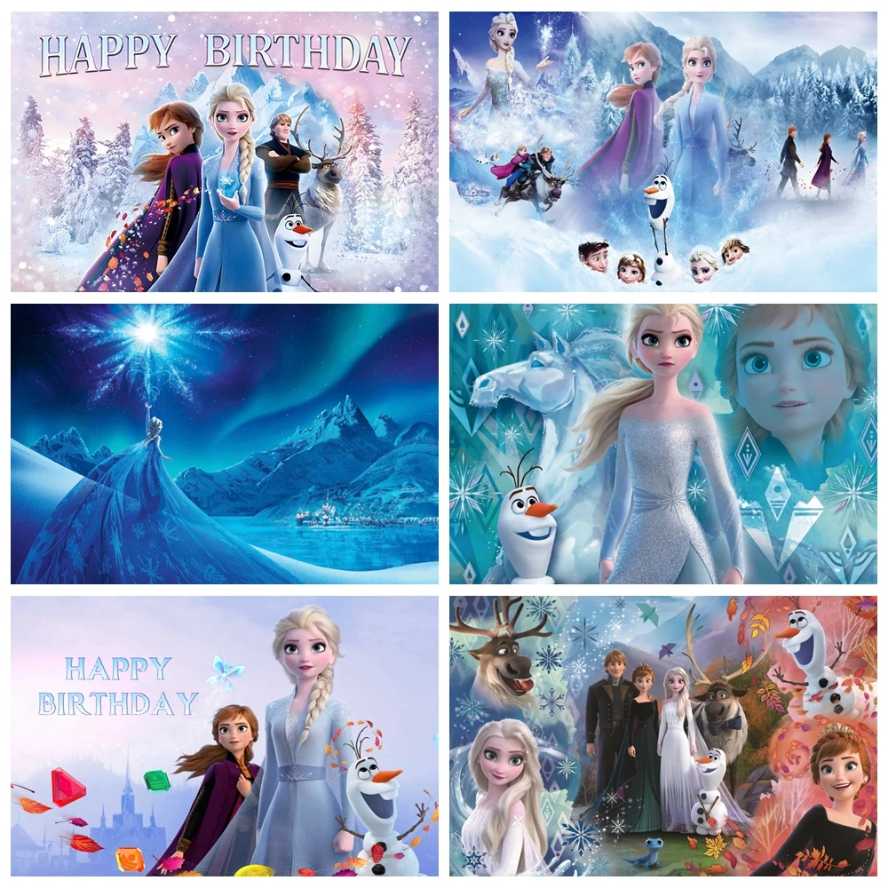Disney Elsa Fone Reklama Girl Užšaldyti Elsa Princess Gimtadienio Prekių Baby Shower Fone Fotografijos Apdaila
