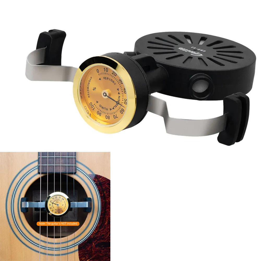 Guitto GHP-02 Universalus Havajų Gitara Drėkintuvas Žymiklį Dial Nešiojamų Soundhole Drėgmėmačiu Įrašo Tipas Drėgmės Kontrolės Sistema