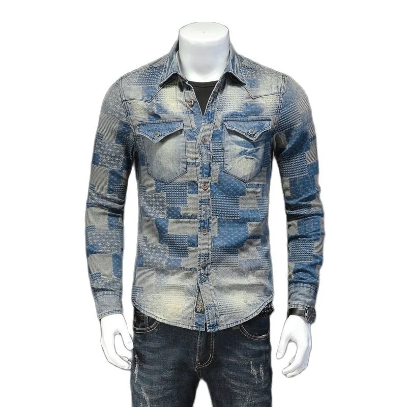 2023 naują atvykimo vasaros aukštos kokybės medvilnės atsitiktinis vyriški džinsai marškiniai,marškinėliai smart vyrai,plius dydis M-XXXL W6108