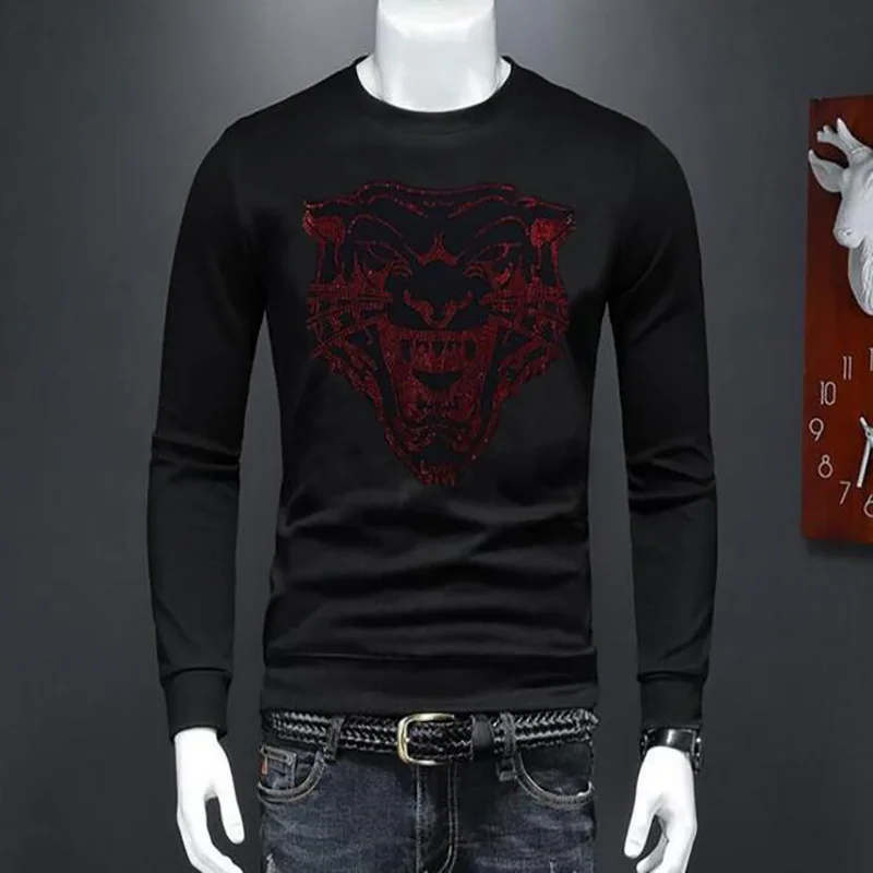 2023New stiliaus Deimantų akmens konstrukcijos sweatershirt Mens Drabužius Rudenį, Žiemą Vyrų Drabužiai ilgomis Rankovėmis Megztinis Plius Dydis 4XL 110