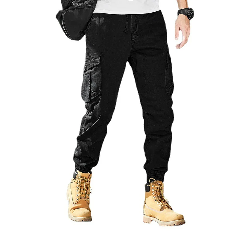 Vyriški Medvilniniai Baggy Krovinių Kelnės Visas Ilgis Darbas, darbo drabužiai Atsitiktinis Poilsiu Hip-Hop Japonijos Streetwear Plius Dydis 28-38