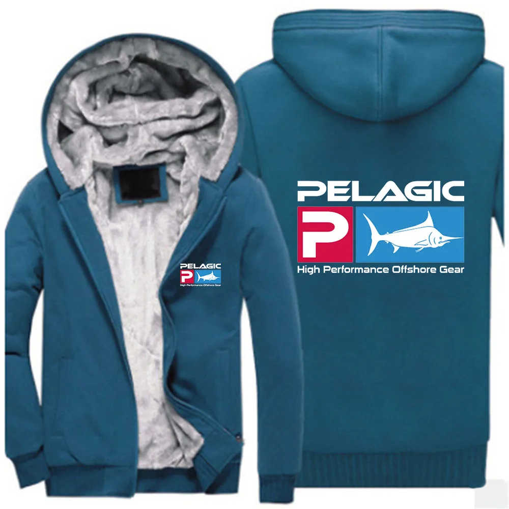 Pelaginės Žvejybos Logotipą, Vyrų Žiemos Striukė, Šiltas Hoodies Atsitiktinis Marškinėlius Vyrų Tirštėti Paltai Palaidinukė Hoodie Plius Dydis