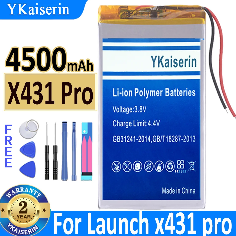4500mAh YKaiserin Baterija Launch X431 Pro X431Pro Mini Auto Diagnostikos Įrankis WEXLER.ULTIMA Bateria
