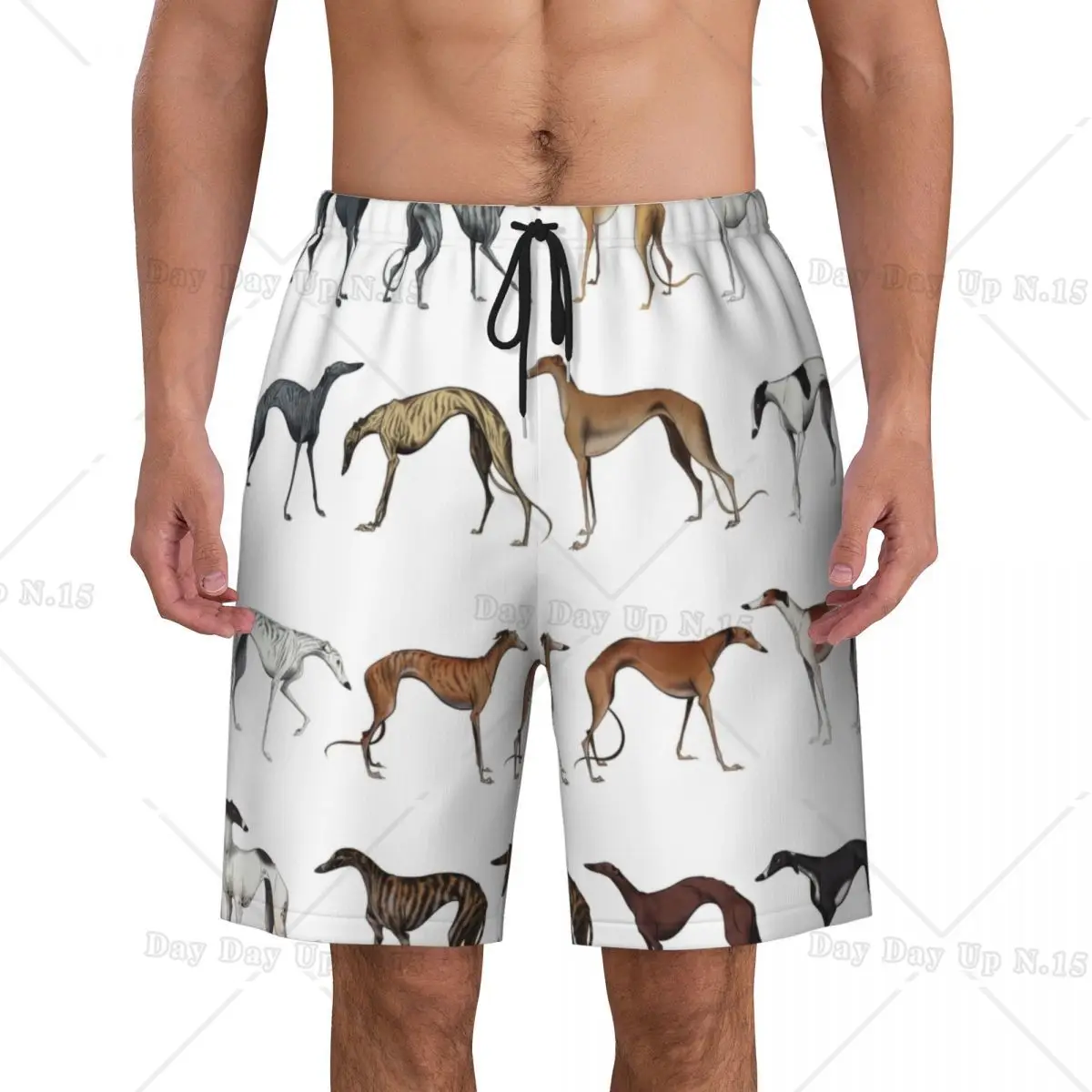 Mielas Whippet Sighthound Šuo Vyrų Plaukti Lagaminai Maudymosi Kostiumėliai, Quick Dry Paplūdimio Valdybos Šortai Kurtas Skalikas Plaukimo Boardshorts