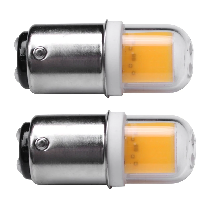 Naujas 2X BA15D LED Lemputės 3W 110V, 220V AC Ne Tamsos 300 Liumenų COB 1511 LED Lempa Balta Šiltai Balta (Warm White)