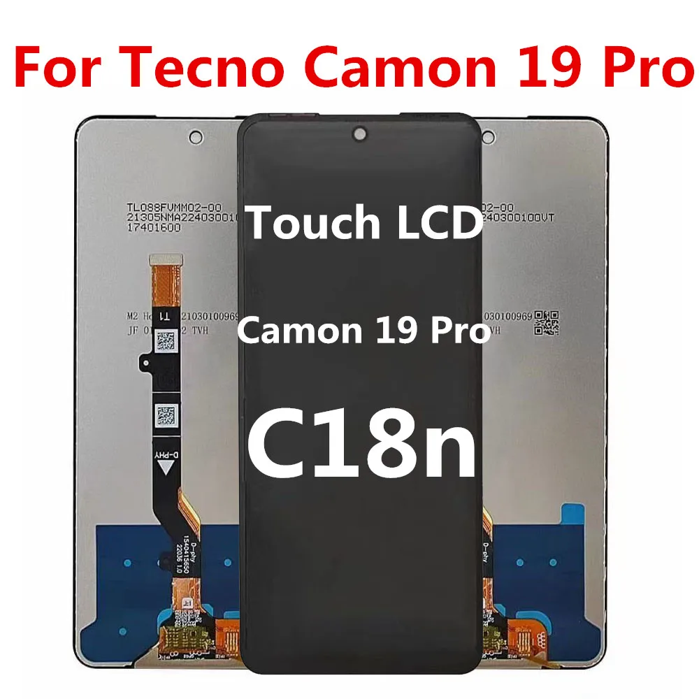 Už Tecno Camon 19 Pro C18n LCD Ekranas Jutiklinis Ekranas Digiziter Asamblėjos Tecno Camon19Pro Camon19 Pro C18n LCD