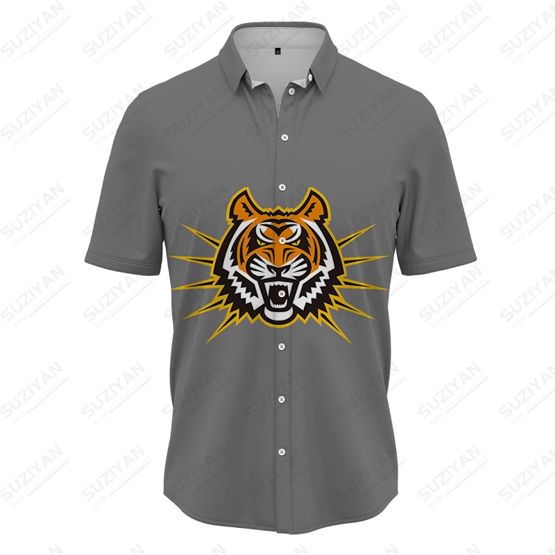 Vasarą Naujų Karšto pardavimo Marškinėliai 3D Gyvūnų Tigras Atspausdinta Marškinėliai Topai Prarasti Laisvalaikio vyriški Marškinėliai Paprasta Atvartas Mygtuką, Marškinėliai, Drabužiai