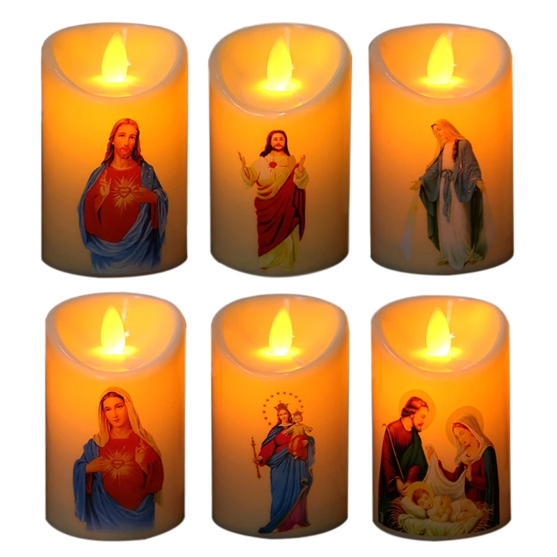 Jėzus Kristus Žvakių Šviesos Krikščionių Katalikų Šventosios Religines Šventosios Arbatos dega Viešbutis Valgomasis Bažnyčios Dekoravimas