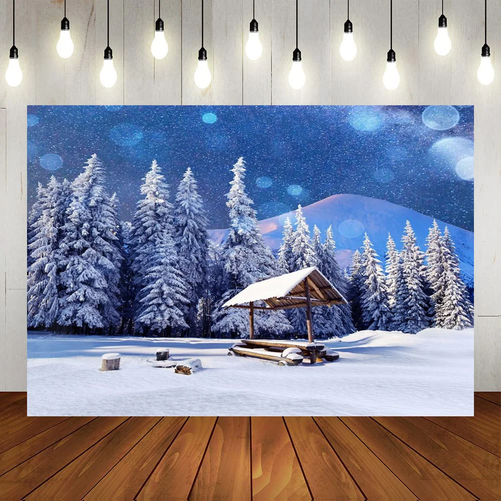Sniego Arenoje Kalnų Fotografijos Backdrops Balta Miško Kalėdų Vakarėlį Sniego Fone Pasakų Žiemos Stebuklų Rekvizitai
