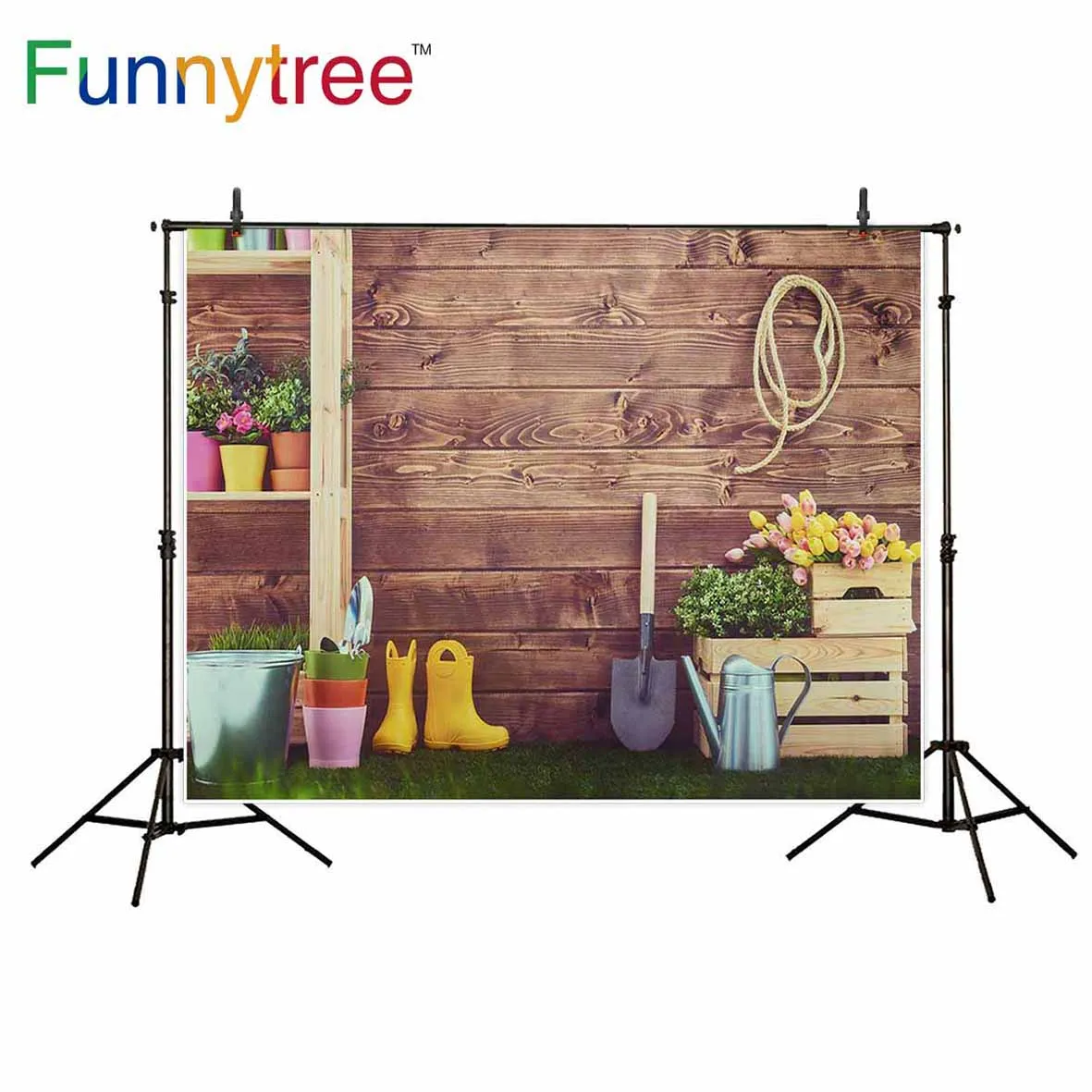 Funnytree sluoksnių fotografijos studija mediena, sodo įrankių vazonas augalų profesinės fone photobooth foto prop
