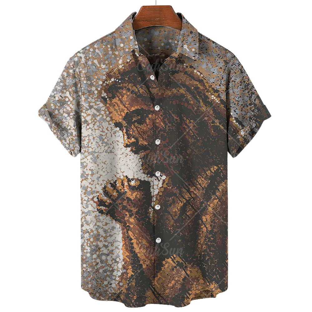 Nauji vyriški Marškiniai 3d Jėzus Spausdinti Havajų Paplūdimyje Šalies Palaidinukė Gatvės Dizaineris Trumpas Rankovėmis Marškinėliai Aukštos Kokybės vyriški Drabužiai.
