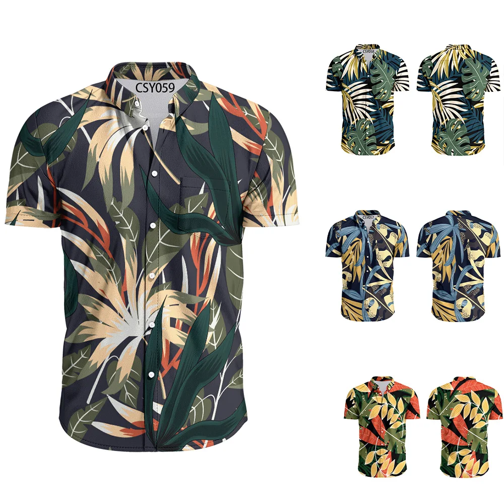 2023 3D spausdinimo Havajų stiliaus Streetwear Marškinėliai Vyrams Marškinėliai Hombre vyriški trumparankoviai Marškinėliai, Mados Vyrų Marškinėliai Topai