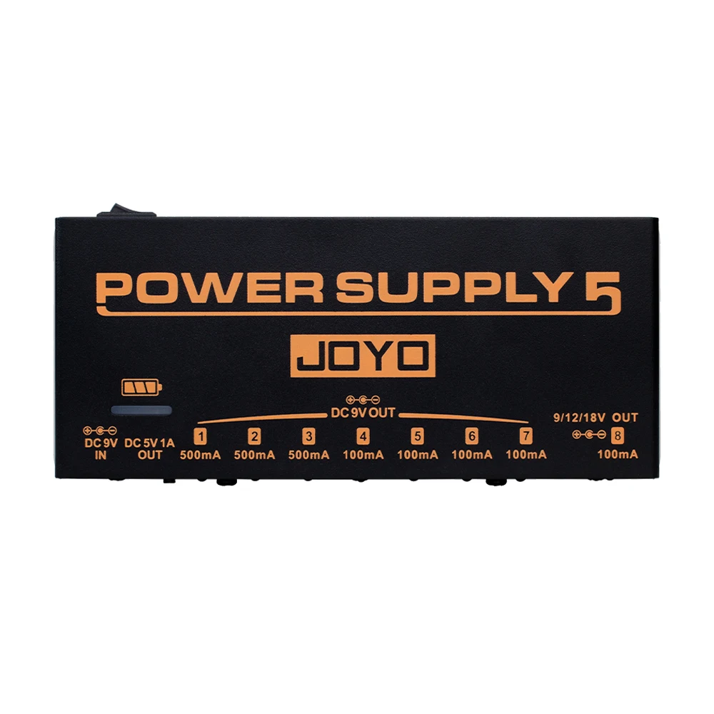 JOYO JP-05 Gitaros Pedalas, Maitinimo integruota 4400mAh Baterija Multi Channel Maitinimo 8 DC Išėjimai 9V/12V/18V ir USB Prievadas