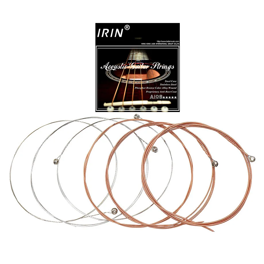 IRIN A108 6Pcs/Set Akustinių Flok Gitara Styginių 009-045 Colių, 6 Stygos Gitaros Dalys, Priedai