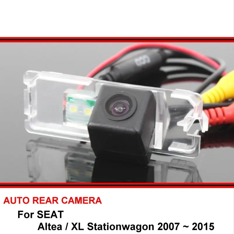 Už SEAT Altea / XL Stationwagon 2007 ~ 2015 Naktinio Matymo Galinio vaizdo Kamera, Atbulinės eigos vaizdo Kamera Automobilį Atgal į viršų HD Kamera CCD