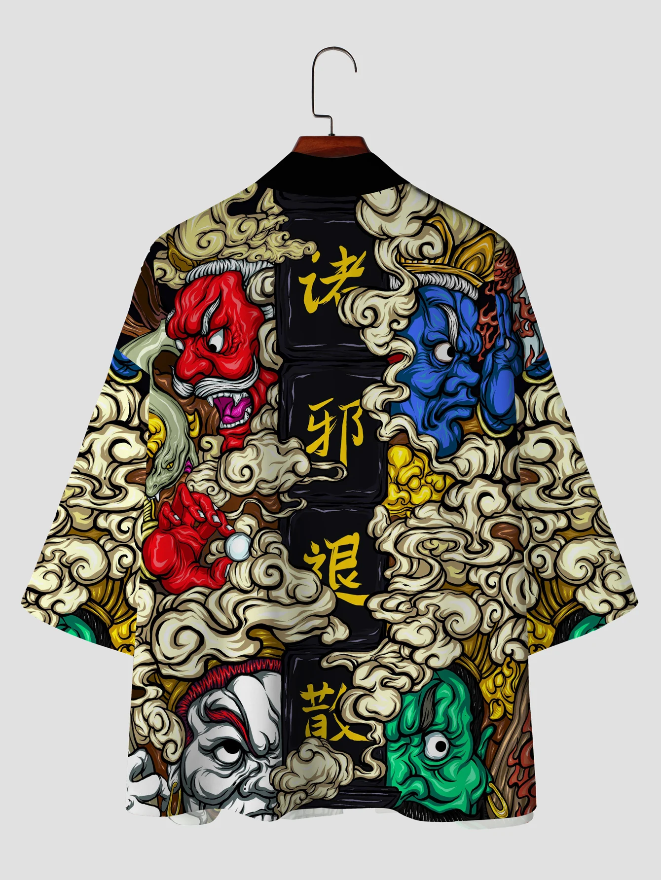 2023 Vasaros Streetwear Kimono Megztinis Spausdinti Vyrų Japonijos Atsitiktinis Negabaritinių Marškinėliai Vyrams Havajų Marškinėliai Harajuku Y2K Azijos Cosplay