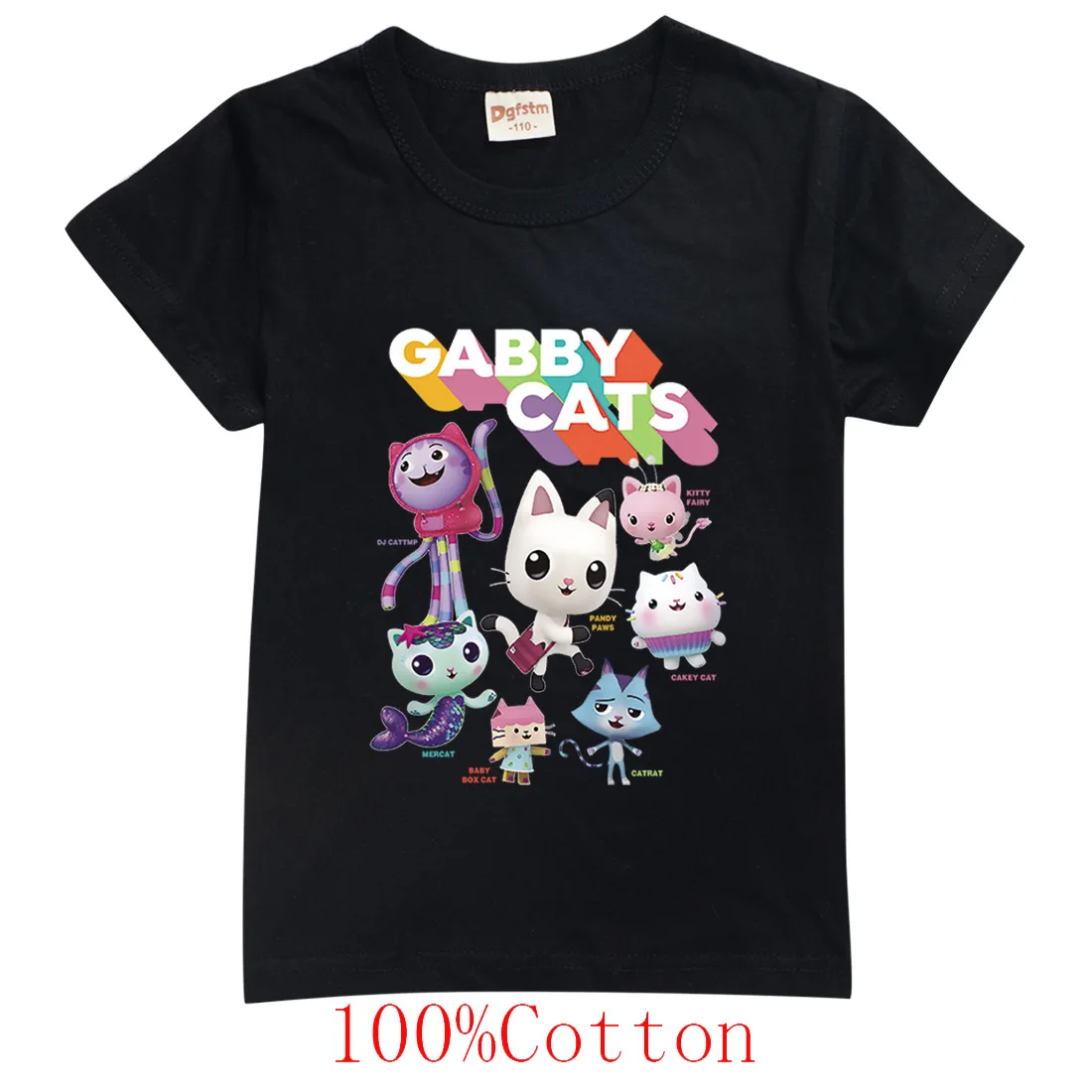 Nauja Vasaros Gabby Lėlių Drabužiai Vaikams Harajuku Atsitiktinis Streetwear Berniukams Trumpomis Rankovėmis T-Shirt Girls Mielas Gabbys Katės Tshirts