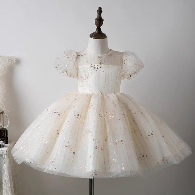 Vasarą Kūdikis Ispanijos Lolita Princess Kamuolys Suknelė Akių Blizgučiais Dizainas, Gimtadienis, Krikštynos Velykų Eid Suknelės Mergaitėms A1533